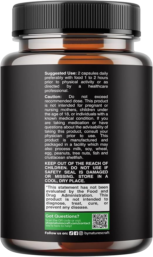Horny Goat Weed for Men - Extra Strength Male Supplement with Black Maca Root, Tongkat Ali, Saw Palmetto & Panax Ginseng Extract for Stamina & Energy - 180 Count