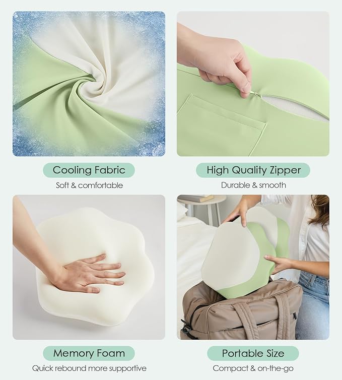 Pregnancy Pillows for Sleeping, Memory Foam Maternity Pillow Support for Back Belly HIPS, Adjustable Travel Wedge Pillow for Pregnant Women, Side Spleeping Pregnant Pillows with Cooling Pillowcase