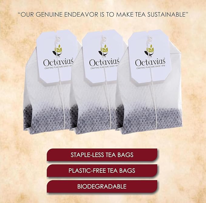 Octavius Classic Darjeeling Black Tea Bags | 30 Teabags Pack | Strong Indian CTC Tea for Milk | Premium English Breakfast Black Tea | Rich, Malty Flavor for Morning Energy & Refreshing Chai