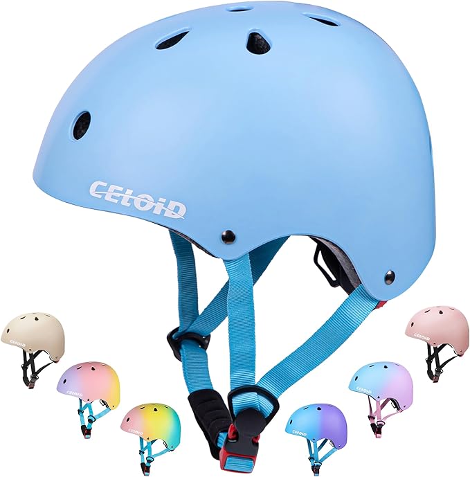 Kids Bike Helmet,Toddler Skateboard Helmets for Ages 2-3-5-8-14 Years Boys Girls，Adjustable Multi-Sport Bicycle Skateboarding Football Roller Skating Scooter Rollerblade Balance Bike Helmet