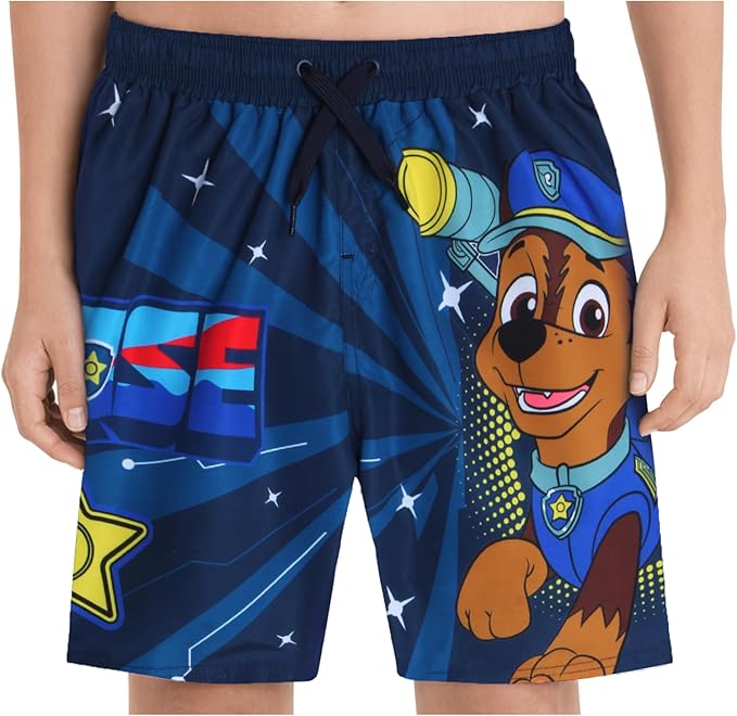 Nickelodeon Boys Swim Trunks - Paw Patrol TMNT Quick Dry Graphic Boys Swim Shorts for Toddler and Little Boy