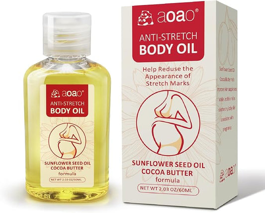 Stretch Mark Oil for Pregnancy Massages Body & Reduces Scar Appearance, Removes Stretch Mark Prevention, Prenatal & Postnatal Tummy Skin Care, Firming Skin Elasticity for Maternity, 2.03oz(1Pack)
