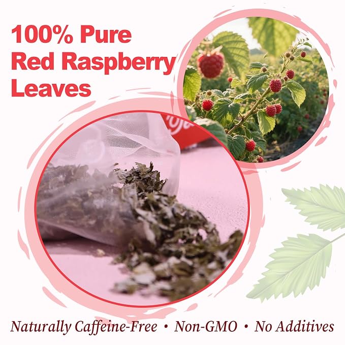 FullChea - Raspberry Leaf Tea Bag, 40 Teabags - Natural Pregnancy Tea - Pure Red Raspberry Leaf Herbal Tea - Non-GMO - Caffeine-free - Help Childbirth & Support Menstrual (Pack of 2)