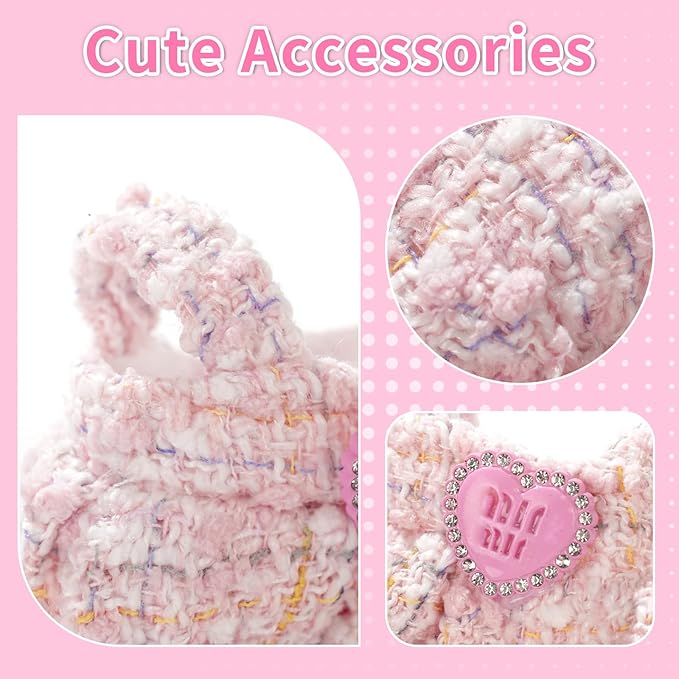 Cute Clothes for Doll Design Outfit Blind Mystery Box Accessories Mini La Boo-Boo Blah Bu Bu BuLafufu Ropa Plush Toy Stuff Dress Overalls Pajamas Hoodie Pink