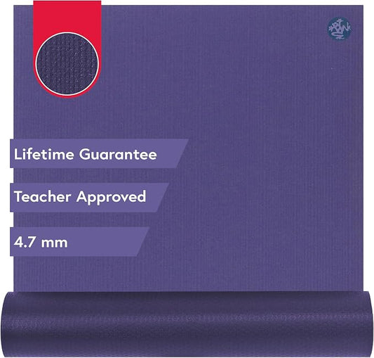 Manduka PROlite Yoga Mat 4.7mm | Lifetime Durability | Hygienic Construction | Teacher Approved