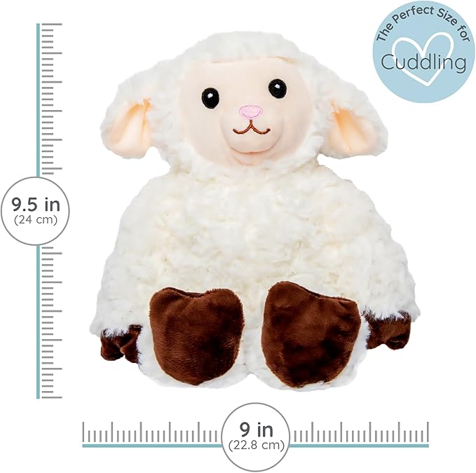 Warm Pals - Heatable Coolable Bedtime Comfort Plushie - Sasha Sheep - 1.5lbs - Cozy Microwavable Lavender Scented Plush Toys - Heated Stuffed Animal