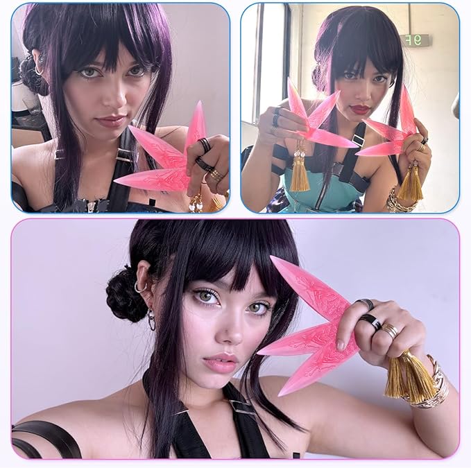 5 Inches Soft Plastic Translucent Dagger Props Safe and Cut-Proof for Cosplay and Halloween Party