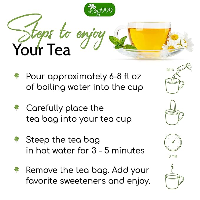 TOG999, Premium 60 Pasiflora Pasion Flower Tea Bags, 100% Natural & Pure. Herbal Tea. No Sugar, No Caffeine, No Gluten, Vegan. (60 Bags Passiflora Flower)