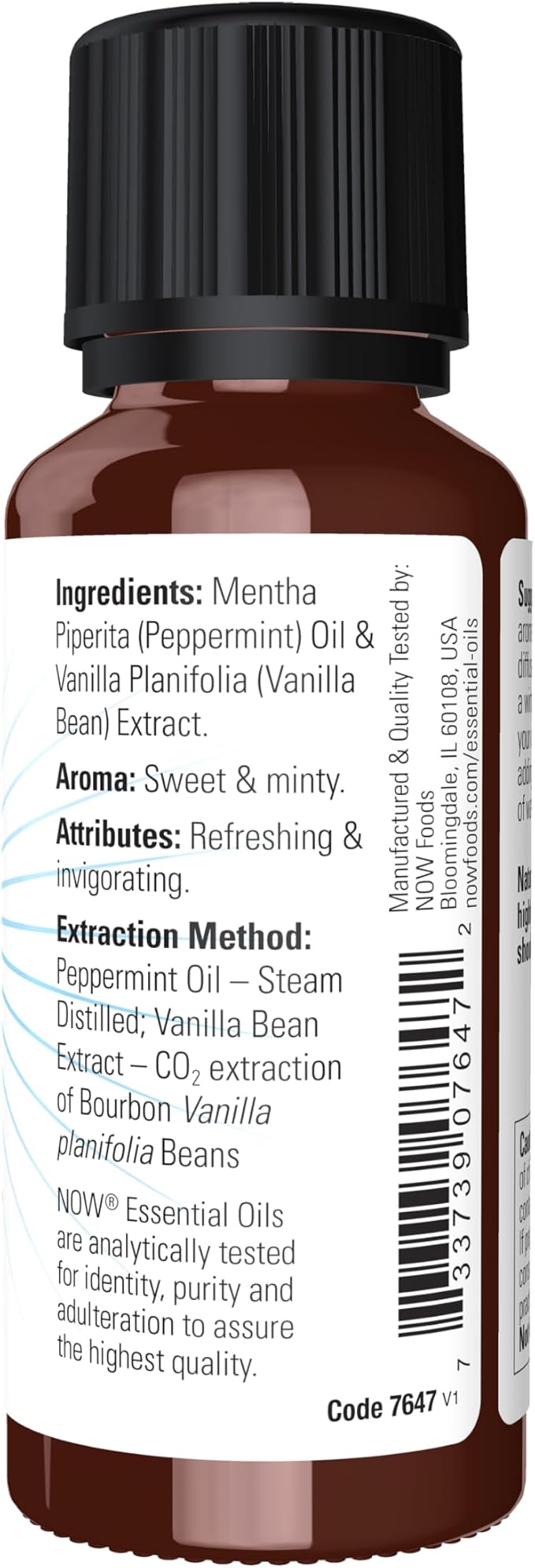 NOW Essential Oils, Candy Cane Oil Blend, Refreshing and Invigorating with a Sweet and Minty Scent, Steam Distilled and CO2 Extracted, 1-Ounce