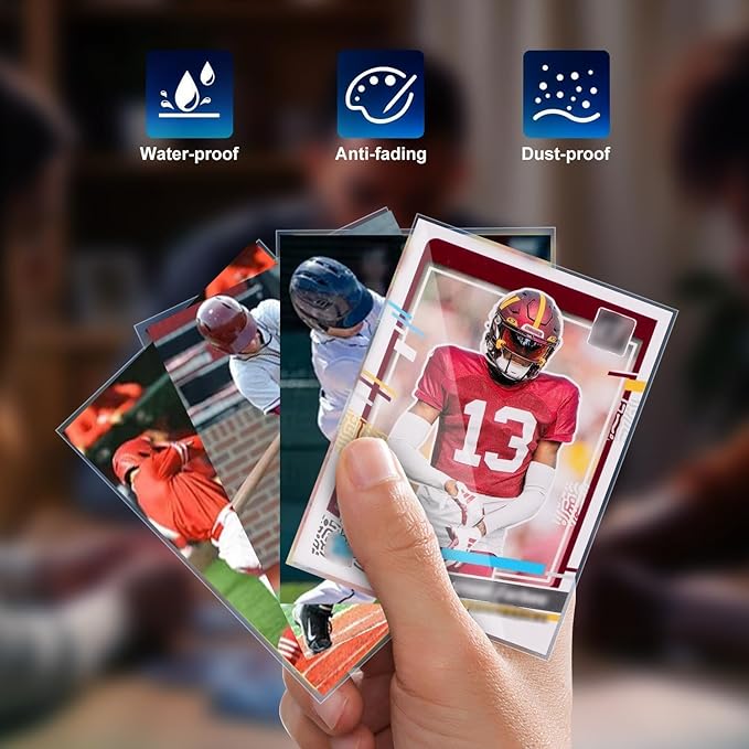 1000ct Clear Card Sleeves for Trading Cards, Soft Baseball Sports Card Sleeves, Soft Plastic Protector Fit for MTG Game Standard Cards