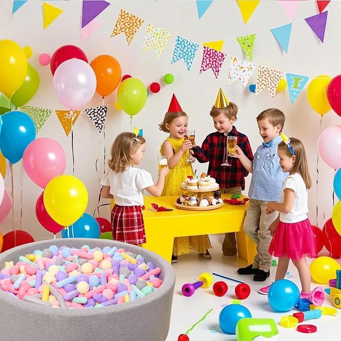 STARBOLO Ball Pit Balls for Toddlers - Macaron Ball Pit Balls Crush Proof Plastic Toy Balls for Toddlers Ball Pits, Baby Pool Water Toys,Ball Pit Play Tent,100pcs(Macaron)