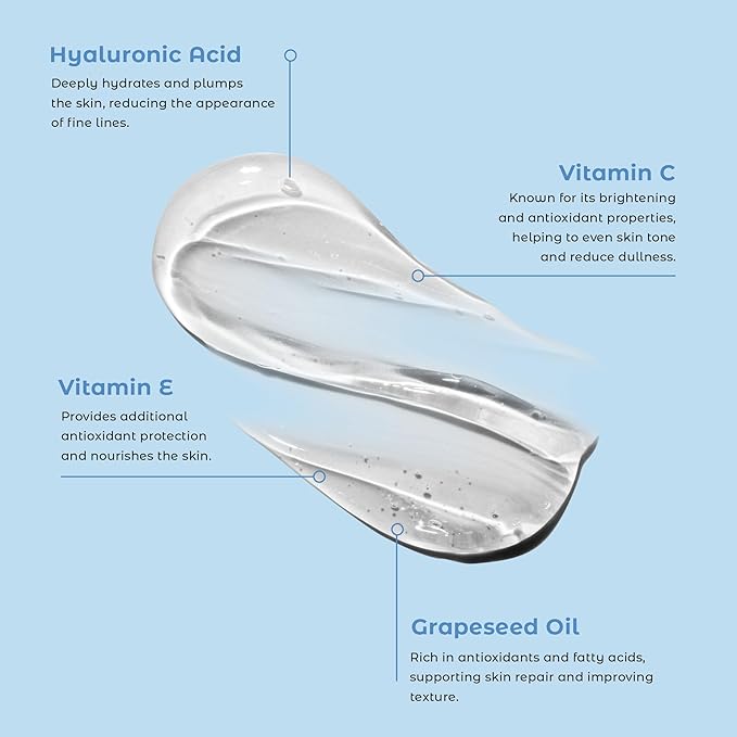 New Brightening Eye Gel With Hyaluronic Acid, Vitamin C & E, Peptides For Dark Circles Puffiness, Wrinkles, Fine Lines, Crows Feet, Dark Spots For A More Radiant Appearance 0.5 FL OZ (15 ML)