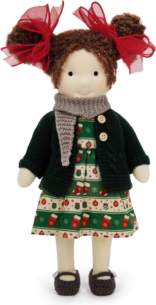 BlissfulPixie Waldorf Handmade Rag Doll - Personalized Collectors Plush for Kids Birthday Present With Beautiful Box-Riley 12"