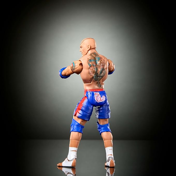 WWE Batista As Sagat x Street Fighter Cross Over Mattel Elite Action Figures & Accessories, 6-inch Toy Collectible Mashup Set JLD74
