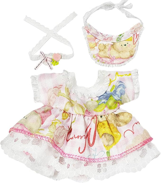 17cm Dolls Clothes,6.7 Inches Cute Doll Clothes Set,Doll Accessories for Collectors,Dress Up Doll Clothing Set Replacement Fashion Outfit Collection(NO Dolls) (Style 3)