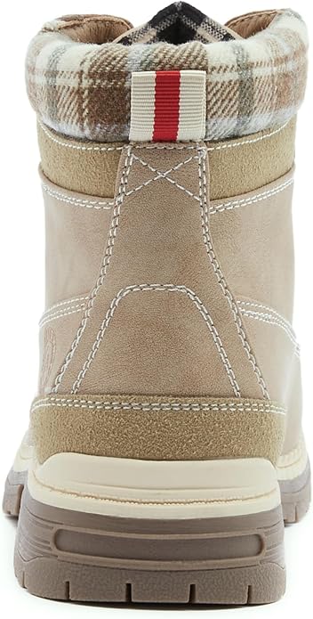 ANJOUFEMME Outdoor Hiking Boots for Women Waterproof - Womens Ankle Boots Lightweight Snow Winter Boots for Trekking Walking