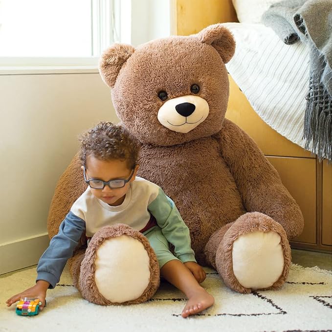 Vermont Teddy Bear Giant Teddy Bear Stuffed Animal - 4 Foot Big Teddy Bear from Giant Cuddle Collection - Collectible Plushies for Kids & Adults - Emotional Support Plush Crafted in The USA