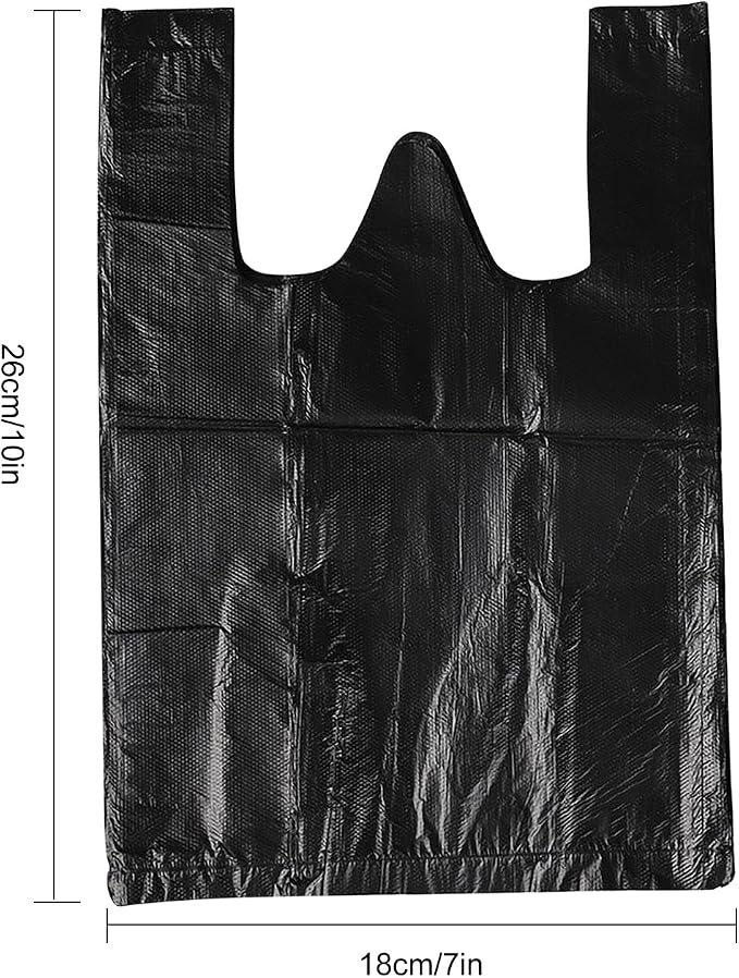 Sanitary Napkin Disposal Bags,300 Pcs Small Black Plastic Trash Bags with Handles for Feminine Tampons Hygiene Products Disposal