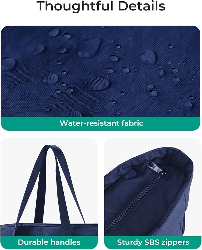 BAGSMART Tote Bag for Women, Tote Bag with Zipper Work Tote with Compartments Nurse Shoulder Hanbag for Travel, Gym