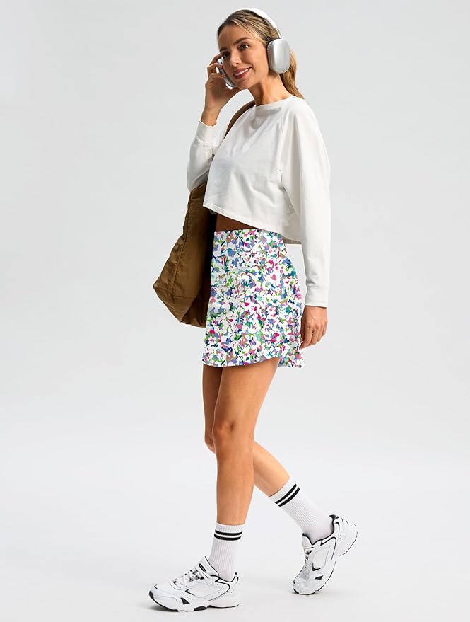 G Gradual 16"/18" Skorts for Women Golf Skirt with 2 Pockets Summer Casual | Built-In Shorts, High Waist, Soft 4-Way Stretch, Breathable Mesh Liner, Tennis Pickleball Athletic Wear, Easy To Match
