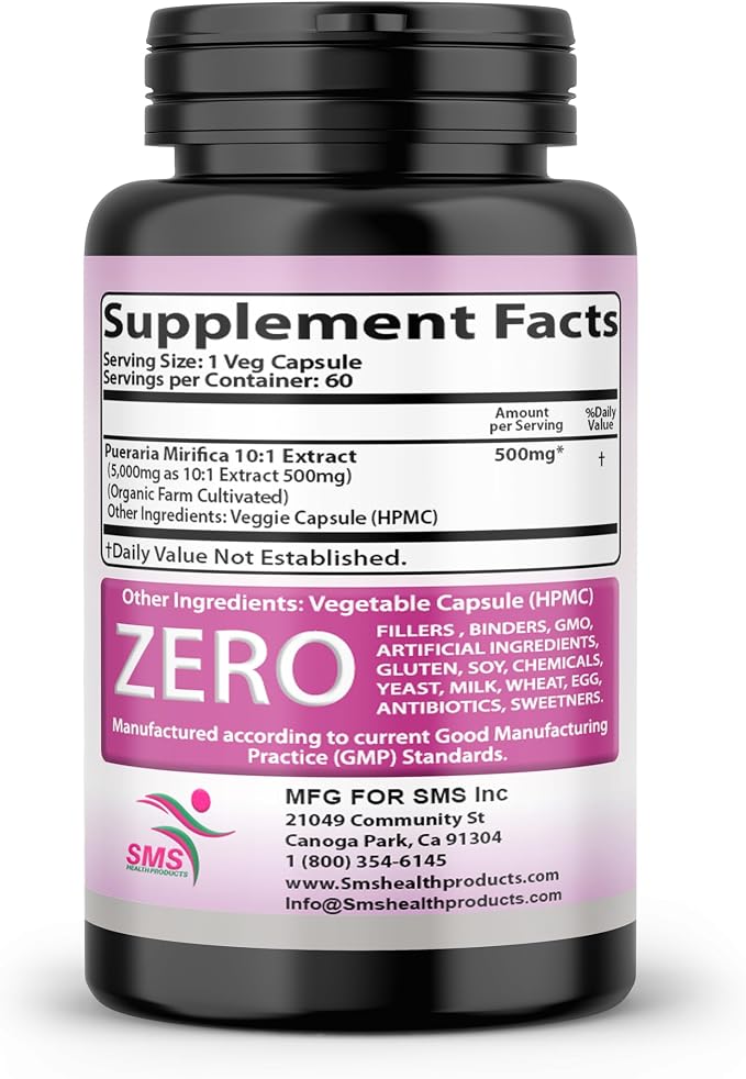 Feminizer Sex Change Capsules Pueraria Mirifica Potent Estrogen Hormone Complex for Trans Women - Breasts Booty Hair Skin Nails - Transgender Ladyboy Queer LGBT - No Fillers