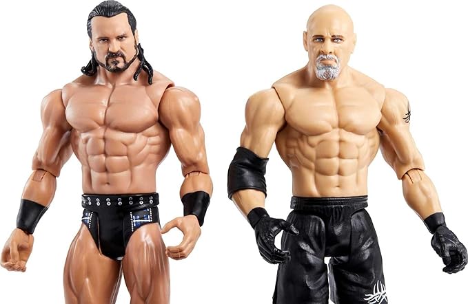 Mattel WWE Championship Showdown 2-Pack Action Figures & Accessory, Series #8 Drew McIntyre vs Goldberg Collectible Set, 6-inch
