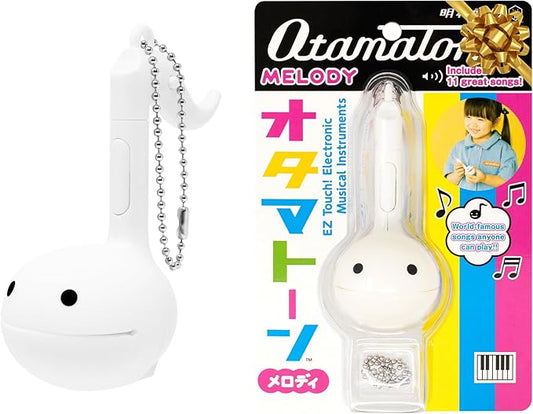 Otamatone [Melody Series Japanese Electronic [MINI Size] Musical Instrument [11 Pre-Programmed Songs] Portable Synthesizer from Japan by Cube/Maywa Denki [English Instruction], White