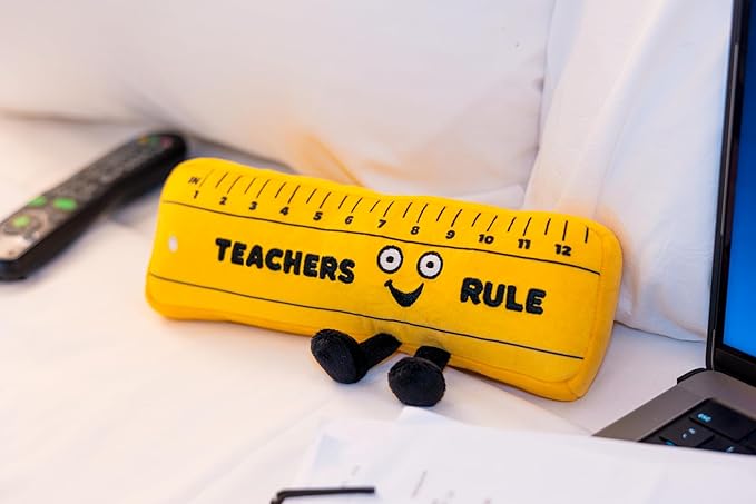 Ruler Plushie - Teachers Rule Cute Ruler Plush, Gift for Teachers, Adorable Plush Toy for Gifting