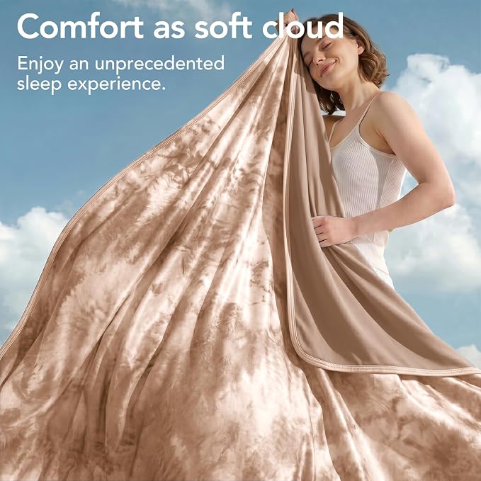 Cooling Blanket Throw 50"x70" for Hot Sleepers | Cold Summer Soft Blanket for Bed Couch and Travel Absorbs Heat Q-Max>0.35 Cool Lightweight Throw for Night Sweats Menopause