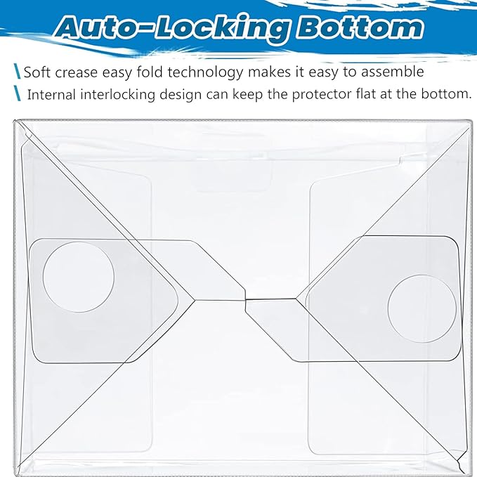 120 Pack Protectors Case Compatible with Funko- 4" Inch Collectible Vinyl Figures, Clear Protectors, Heavy Duty Display Box w/ Protective Film & Locking Tab, Set of 120
