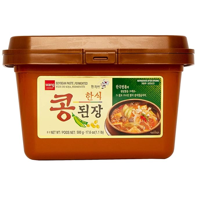 Wang Korean Traditional Doenjang, Authentic Fermented Soybean Paste | Korean Pantry Staple for Doenjang Jjigae, Ssamjang & Korean BBQ Marinades, 1.1 Pound