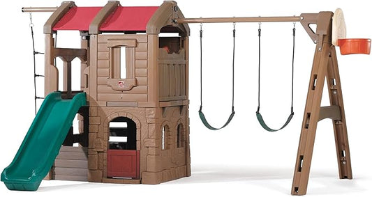 Step2 Naturally Playful Adventure Lodge Swing Set and Play Center