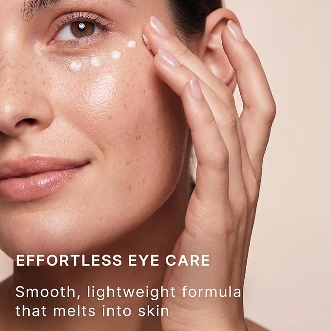 Beauty by Earth Caffeine Eye Cream for Puffiness & Bags Under Eyes - USA Made with Natural & Organic Ingredients, Under Eye Cream for Dark Circles with Glycerin & Vitamin E, Brightens & Refreshes