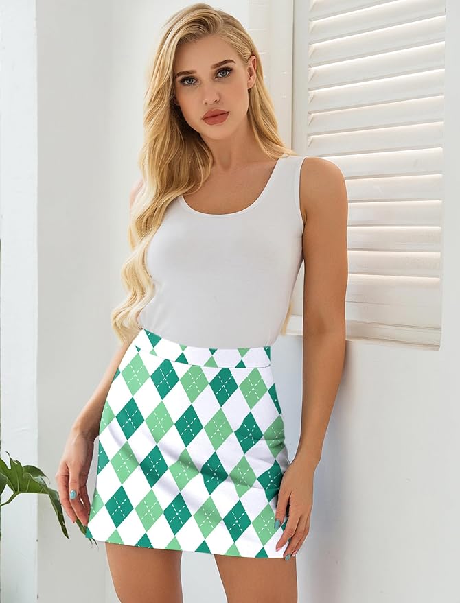 Ekouaer Women's Active Performance Skort Lightweight Skirt for Golf Tennis | Built-in Shorts, A Line, High Waisted, Tummy Control, Pickleball, Running, Workout, Sports, Skorts for Woman