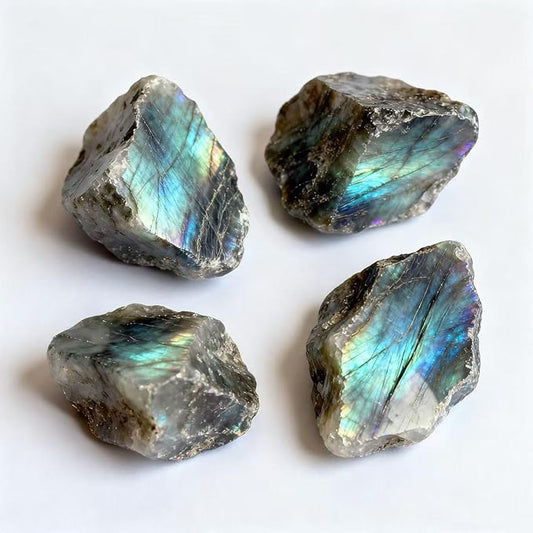Bulk Raw Citrine Crystals - Beginner DIY Healing Crystal Set,1.2-2.0”Natural Unpolished Gemstones for Terrarium, Meditation, Tarot, Grids, Aroma Stone, 0.45lb (Labradorite-L)
