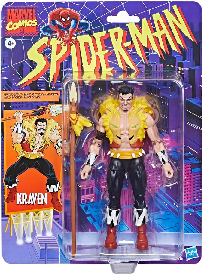 Hasbro Figure Kraven Spiderman Marvel Comics 15cm