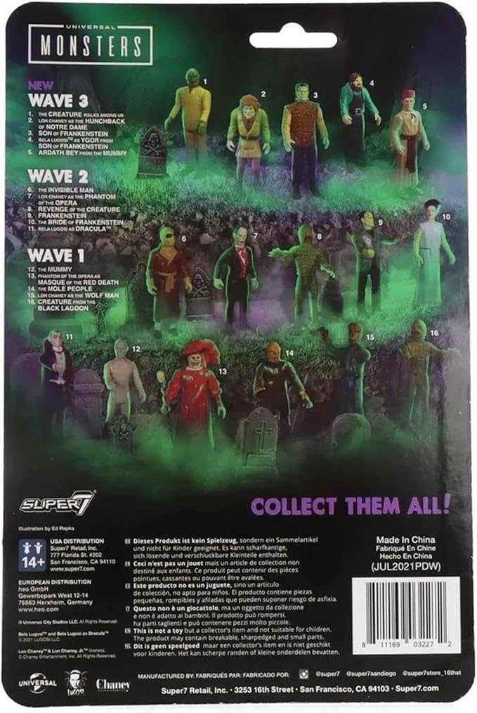 Super7 Universal Monsters Frankenstein - 3.75 in Scale Reaction Figure