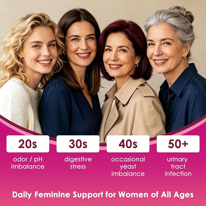 Vaginal Probiotics for Women, 60 Billion CFU, 90 Capsules | Supports Balanced Vaginal pH & Flora, Promotes Urinary Tract Comfort, Nourishes Gut & Digestive Health, Strengthens Immunity