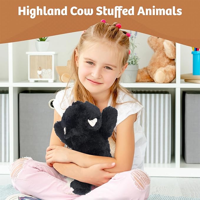 MARYSUN Microwavable Black Cat Stuffed Animal - Weighted Stuffed Animal Plush, Heating Pad, Cozy Gift for Girls|Women|Kids|Elder People
