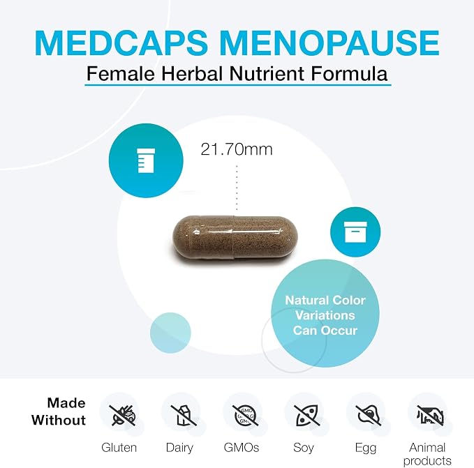 XYMOGEN MedCaps Menopause - Phytoestrogen & Botanical Blend - Hormonal Balance & Menopausal Comfort Support - Vegan, Gluten-Free, & Non-GMO - 120 Capsules
