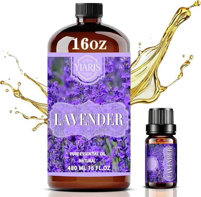 Lavender Essential Oil 16.33oz for Diffuser & Sleep Relax | Calming lavender scent for diffuser, aromatherapy, sleep aid, relaxation, candle making, soap crafting, large volume