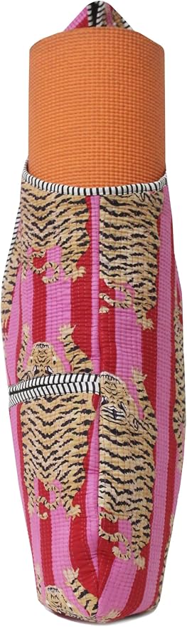 INDIAN CRAFT CASTLE Yoga Mat Bag | Tote Mat Bag | Sling Yoga Tote w/Large Side Pocket & Zipper Pocket | Yoga Mat Carrier Fits Most Size Mats