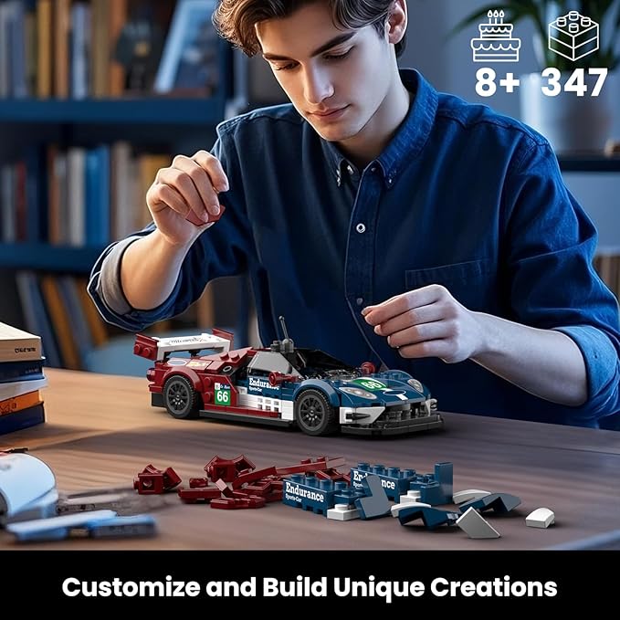 Mould King Vintage Car Building Kits, MOC Racing Car Toys Model, Vehicle Blocks Set Suitable for Boys to Build, House Decoration Gifts for Kids and Adults (320Pcs)