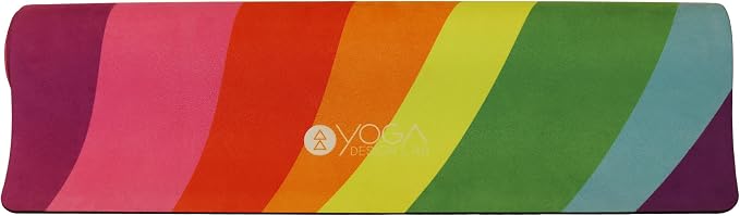 YOGA DESIGN LAB | The Combo Yoga Mat | 2-in-1 Mat+Towel | Eco Luxury | Ideal for Hot Yoga, Power, Bikram, Ashtanga, Sweat | Studio Quality | Includes Carrying Strap!