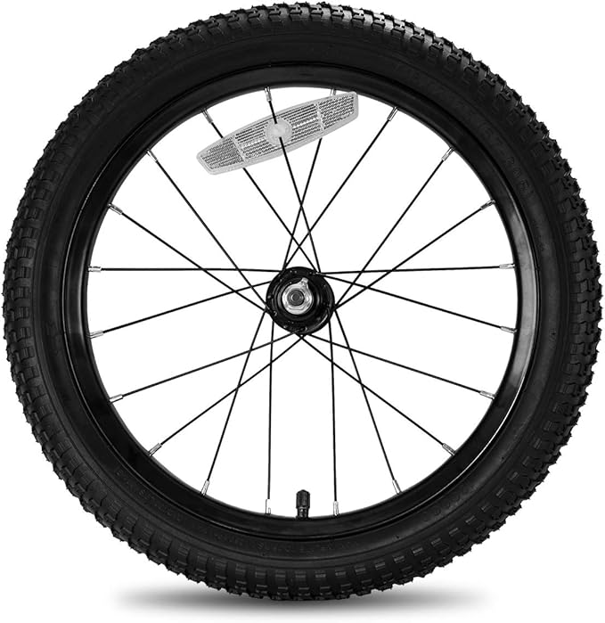 JOYSTAR 12 14 16 18 20 Inch Kids Bike Front Wheels Replacement Bicycle Wheels with 12-20 Inch Solid Air Rubber Tire & Inner Tube Don't Fit Huffy Bike Black & White
