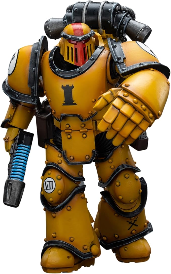 JOYTOY Warhammer 40,000 1/18 Action Figure Imperial Fists Legion MkIII Tactical Squad Sergeant with Power Fist Collection Model Christmas Birthday Gifts