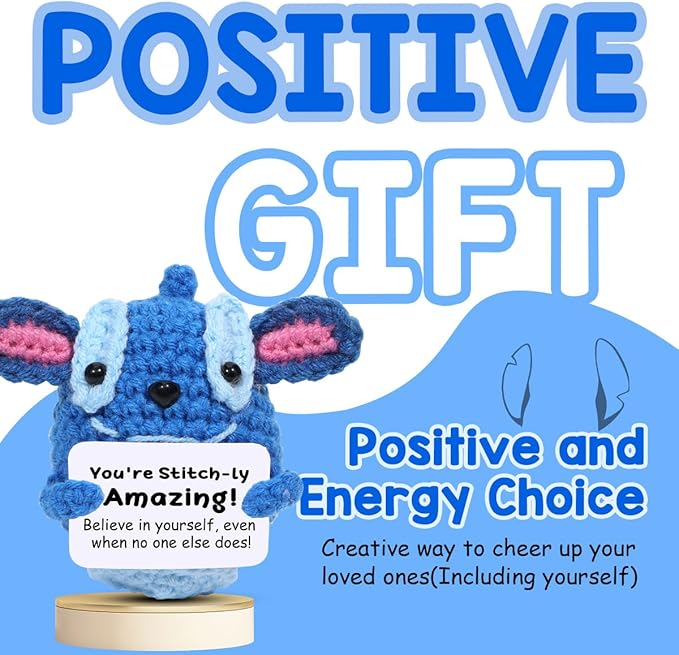 AICase for Stit-h Stuff Valentines Days Inspirational Crochet Positive Stit-h Kawaii Handmade Emotional Support Nuggets Cheer Funny Crochet Animals Gifts for Women Girls Coworker Birthday