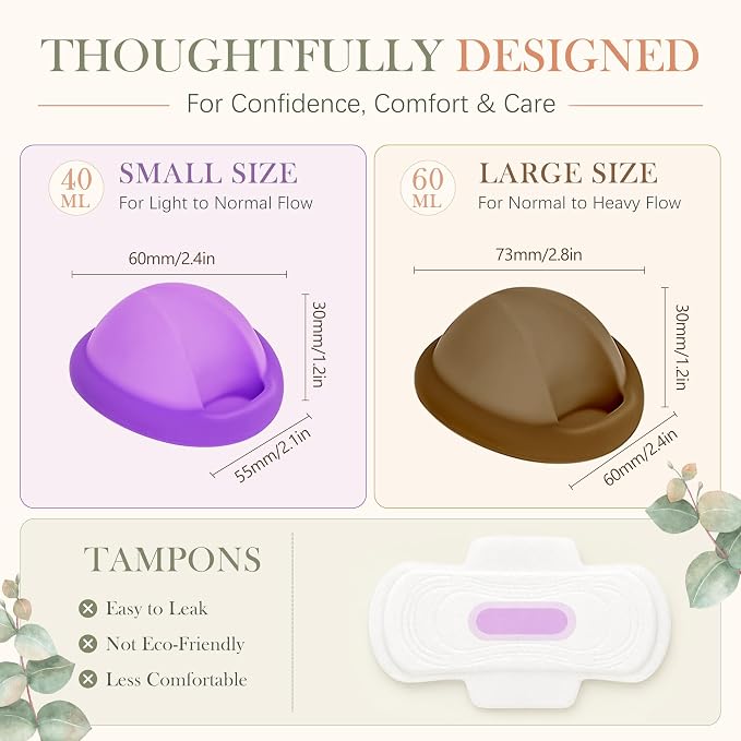 Menstrual Disc with Sterilizer- Menstrual Cup Sterilizer Steamer with 2 Soft & Reusable Period Disc, Menstrual Cups Period Cup Kit