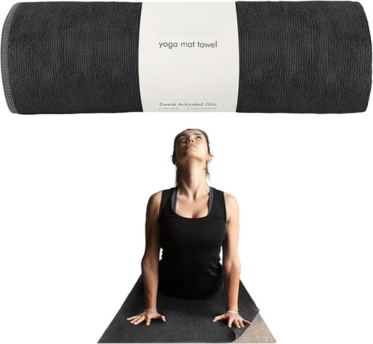 Muka Yoga Mat Towel for Hot Yoga Non-Slip, Pilates Mat Cover Absorbent Soft Gym Sweat Towel 72x24 Inch