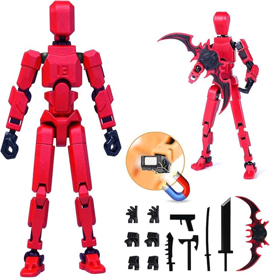 Assembly Completed Action Figure, Model 13 Multi-Jointed Movable, 3D Printed Toys, Robo 13 Figure for Collector Desktop Decorations, Christmas Stocking Stuffers Birthday Gift for Teens Boys Girls